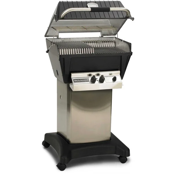 Broilmaster P4-XF Premium Propane Gas Grill On Stainless Steel Cart