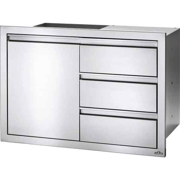 Napoleon 36 Inch Single Door & Triple Drawer - BI-3624-1D3DR