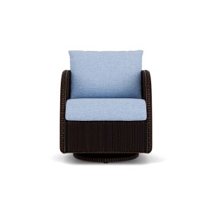 Essence Lloyd Loom Swivel Glider Club Chair in Mink/Demo Skyway by Lloyd Flanders