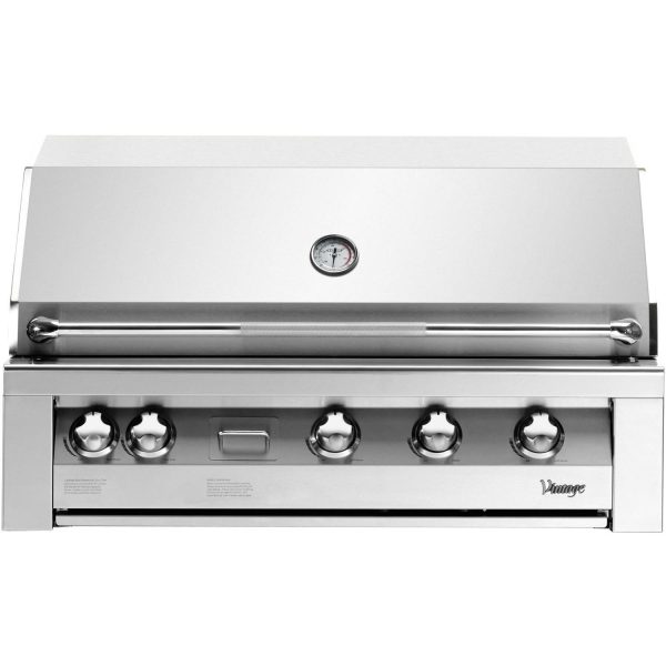 Vintage 42 Inch Stainless Steel Liquid Propane Gas Built-In Grill - VBQ42G-L