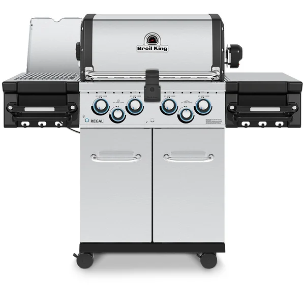 Broil King Regal S 490 PRO IR 4-Burner Natural Gas Grill With Rotisserie & Infrared Side Burner - Stainless Steel - 956947
