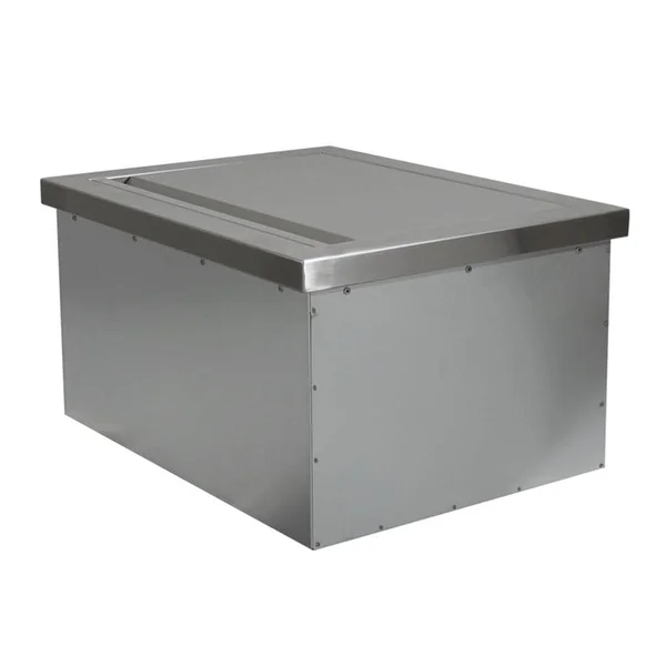 RCS Valiant Series 24-Inch Stainless Steel Drop-In Cooler Ice Container w/ Hinged Lid - VIC2
