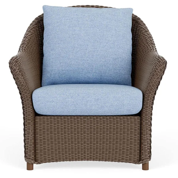 Weekend Retreat Lloyd Loom Club Chair in Bark/Demo Skyway by Lloyd Flanders