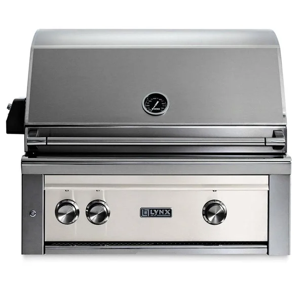 Lynx Professional 30 Inch Built-In Natural Gas Grill w/ One Infrared Trident Burner & Rotisserie in Glacier - L30TR-GLNG
