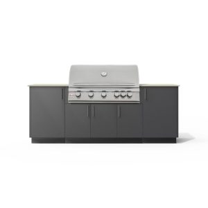 Urban Bonfire Sierra 40 Outdoor Kitchen w/ Blaze LTE Natural Gas Grill, Danae Dekton Countertop & Anthracite Finish - B-Sierra-40-Blaze-Danae-Anthracite