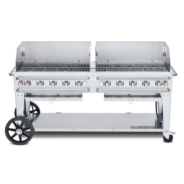 Crown Verity 72-Inch Single Inlet (50 or 100 LB Tanks Only) Rental Propane Grill Windguard Package - CV-RCB-72WGP-SI50/100