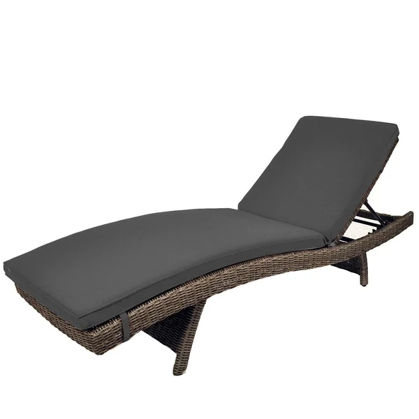 Palma Wicker Multi-Position Chaise Lounge in Canvas Coal By KETTLER