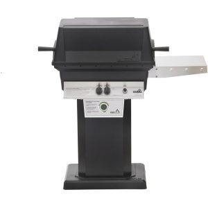 PGS T-Series T30 Commercial Cast Aluminum Natural Gas Grill With Timer On Black Patio Base