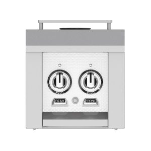 Hestan Built-In/Cart Mounted Natural Gas Double Side Burner - Froth - AGB122-NG-WH