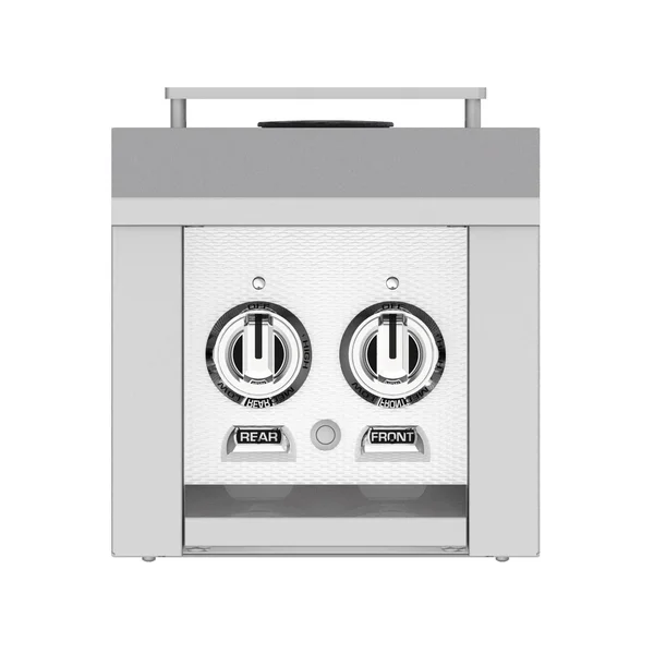 Hestan Built-In/Cart Mounted Natural Gas Double Side Burner - Froth - AGB122-NG-WH