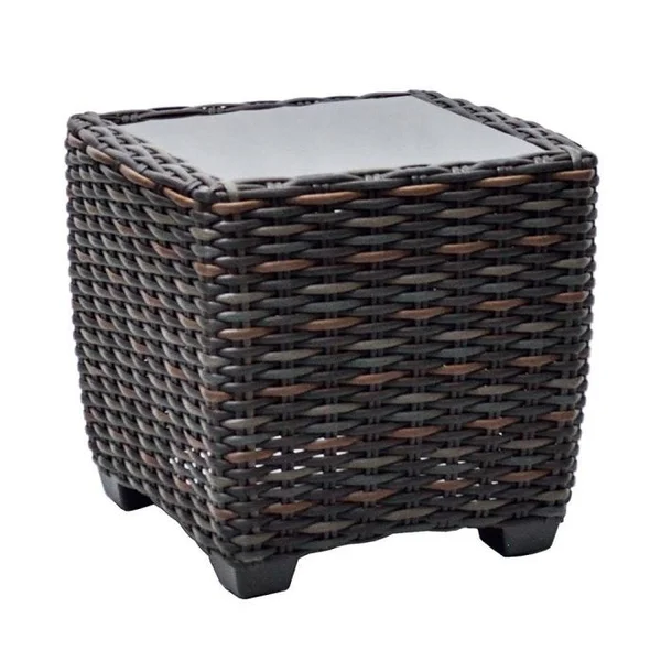 Ventura End Table with Printed Glass