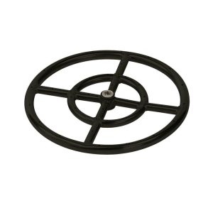 BBQGuys Signature 12-Inch Double-Ring Black Steel Natural Gas Burner W/ 1/2-Inch Inlet - BK-FR-12