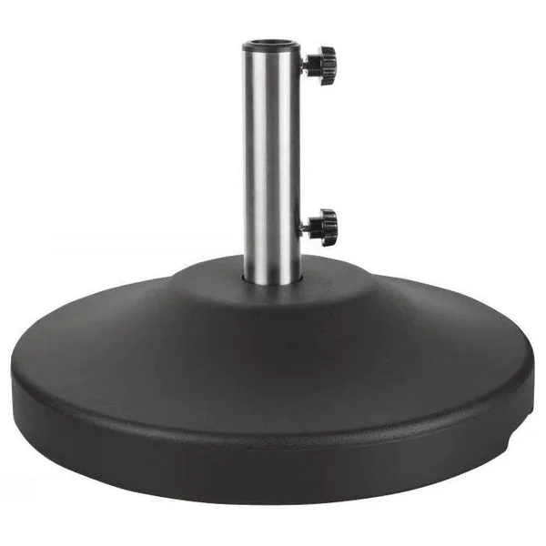 Stainless Steel 80lb Umbrella Base with Wheels - Black