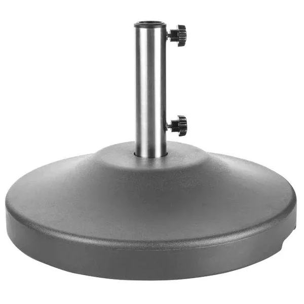 Stainless Steel 80lb Umbrella Base with Wheels - Grey