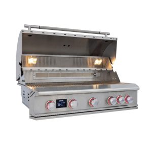 Blaze LTE PRO 40-Inch 5-Burner Built-in Propane Gas Grill w/ Digital Temperature Screen & Rear Infrared Burner - BLZ-5LTEPRO-LP