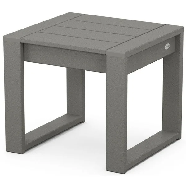 Edge End Table - Slate Grey