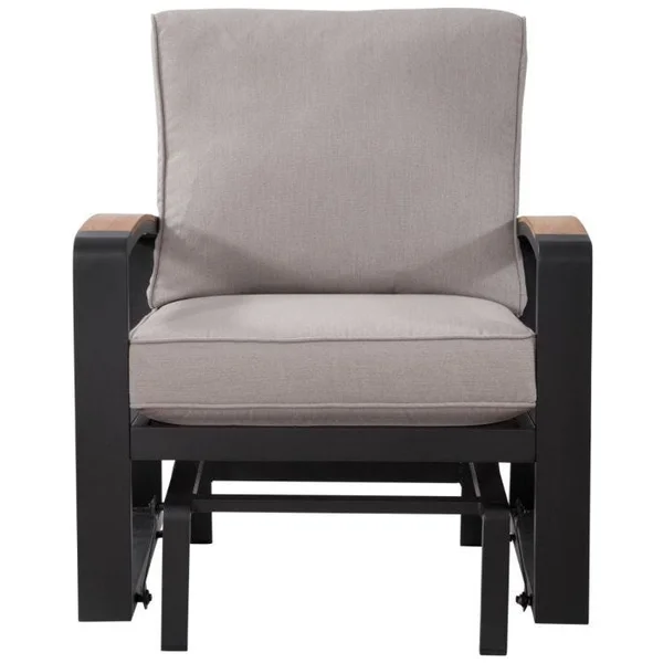 Bruges Gliding Lounge Chair - Matte Black