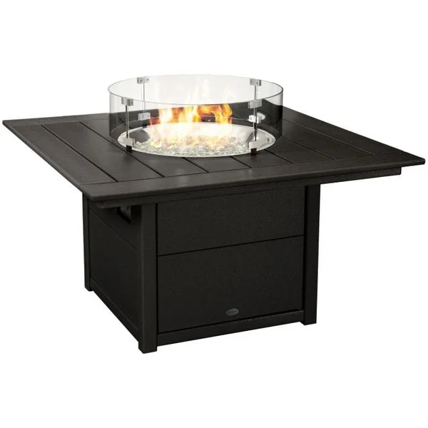 Square 42" Firepit Table - Black