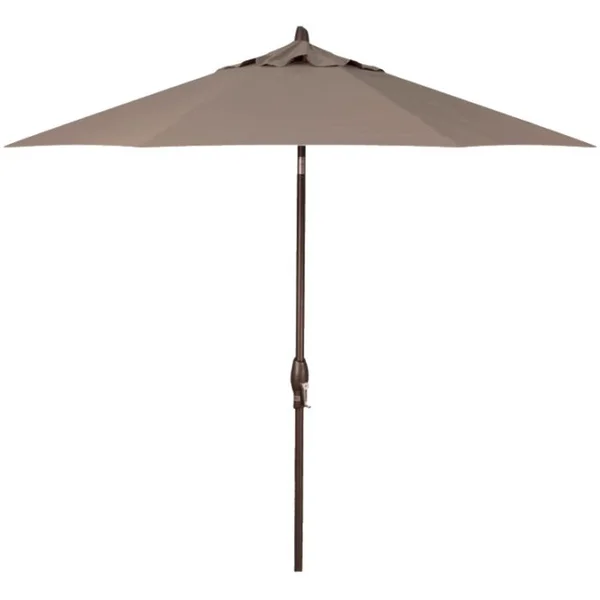 Auto Tilt 9’ Umbrella - Taupe / Bronze