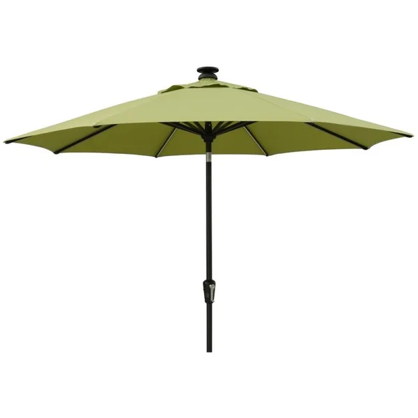 Solar Auto Tilt 9’ Umbrella - Kiwi / Bronze