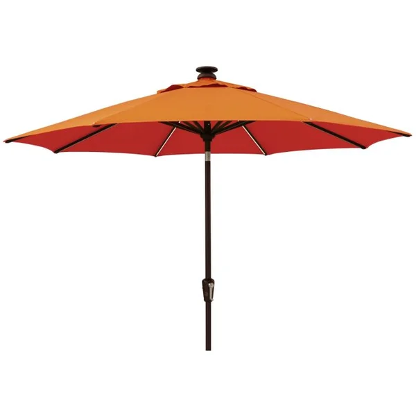 Solar Auto Tilt 9’ Umbrella - Sunset / Bronze