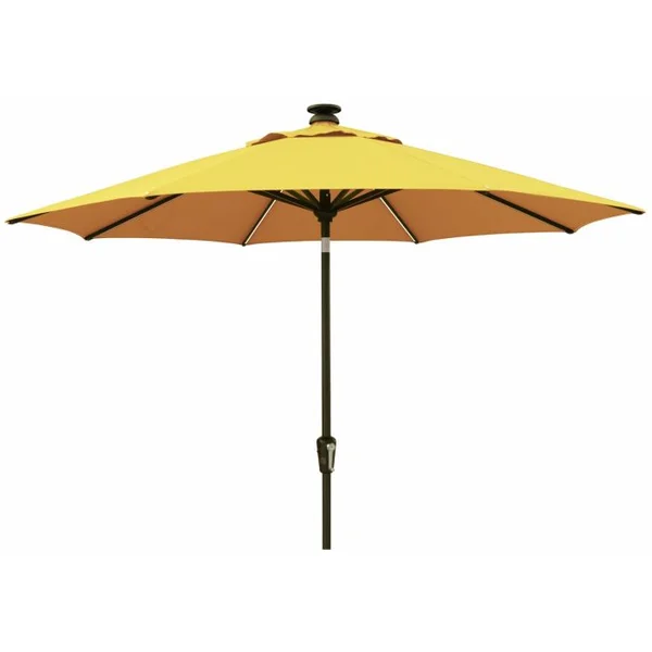 Solar Auto Tilt 9’ Umbrella - Lemon / Bronze