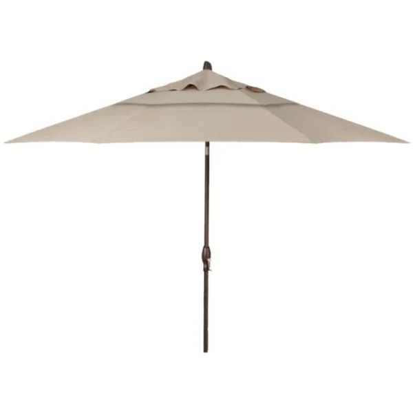 Auto Tilt 11’ Umbrella - Khaki / Bronze