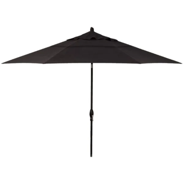 Auto Tilt 11’ Umbrella - Black / Black