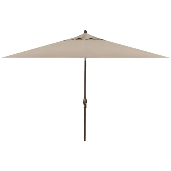 Auto Tilt 6.5’ x 10’ Umbrella - Khaki / Bronze