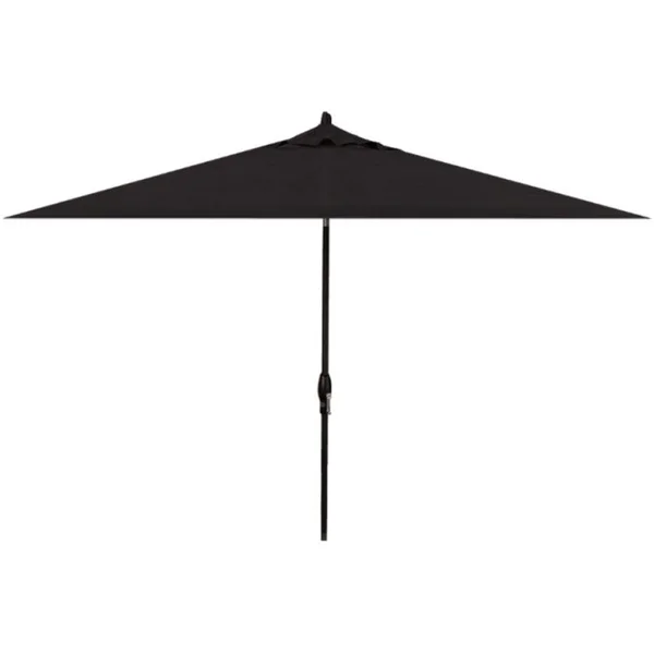 Auto Tilt 6.5’ x 10’ Umbrella - Black / Black