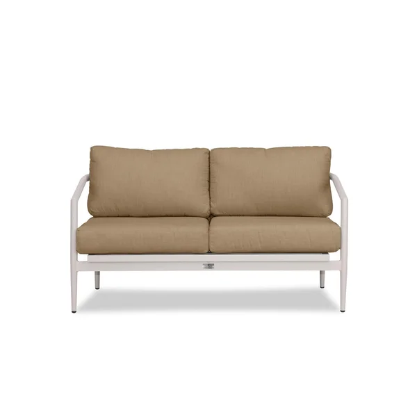Midnight Cove 2 Person Aluminum Loveseat in Urban Stone/Heather Beige by Lakeview Outdoor Designs