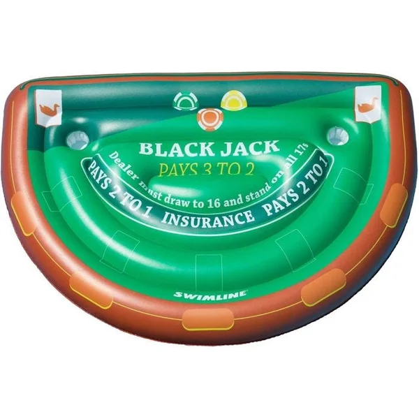 Blackjack Table Game with Water-Proof Cards Pool Float
