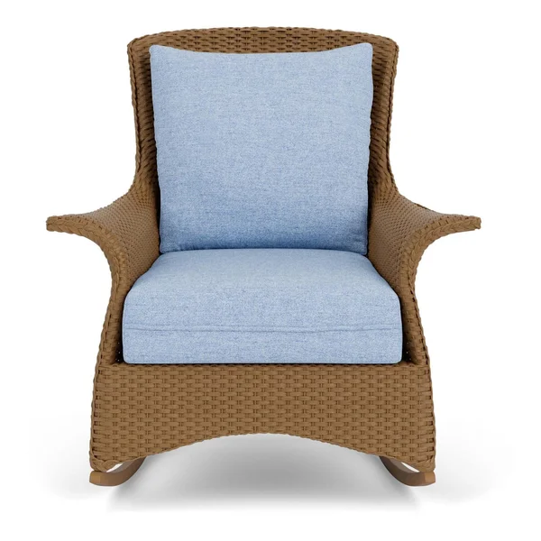 Mandalay Lloyd Loom Rocking Club Chair in Hickory/Demo Skyway by Lloyd Flanders