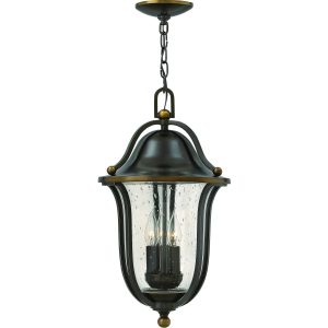 Hinkley Lighting Bolla Three Light 21-Inch Outdoor Hanging Lantern W/ Clear Glass - Olde Bronze - 2642OB