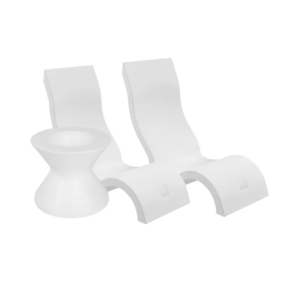 Signature 3 Pc Polyresin Seating Set in White by Ledge Lounger