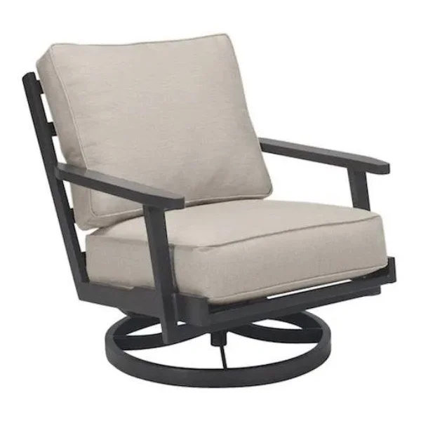 Adeline Swivel Rocker - Wenge / Silvered Dove