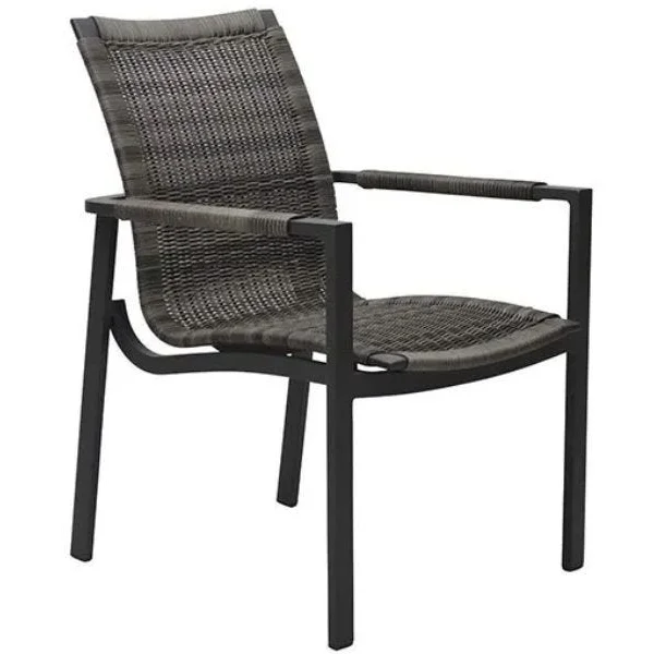 Megan Woven Dining Chair - Walnut