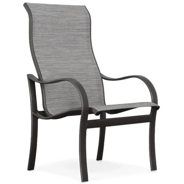 Shoreline High-Back Sling Dining Chair - Graphite/Grey Gate