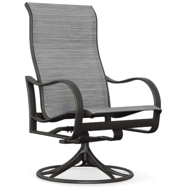 Shoreline High-Back Sling Swivel Rocker - Graphite/Grey Gate