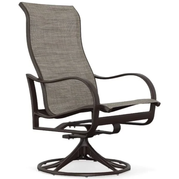 Shoreline High-Back Sling Swivel Rocker - Greco