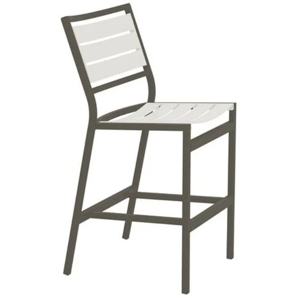 Cabana Club Slat Counter Stool - Mocha/Shell