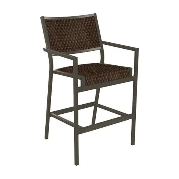 Cabana Club Woven Counter Stool - Mocha/Chestnut
