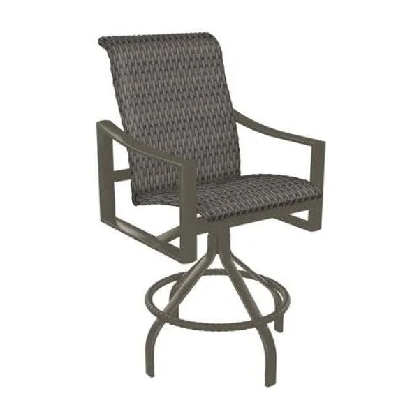 Kenzo Woven Counter Stool - Mocha/Grey