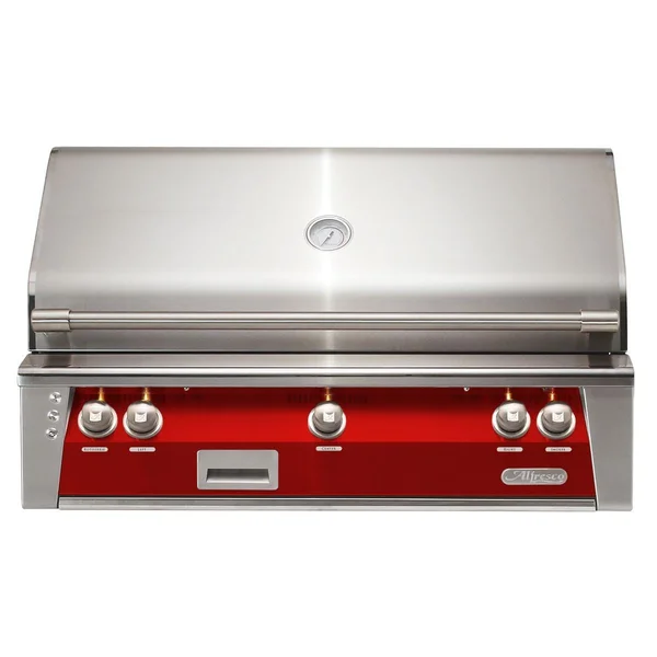 Alfresco ALXE 42-Inch Built-In Natural Gas Grill With Sear Zone And Rotisserie in Carmine Red - ALXE-42SZ-NG-S3002