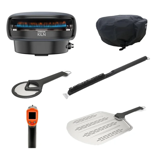 Everdure Kiln 2 Burner Propane Pizza Oven - PIZZA LOVER Bundle - Graphite - EKILN2GUS
