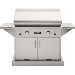 TEC Patio FR 44-Inch Infrared Propane Gas Grill On Stainless Cabinet - PFR2LPCABS