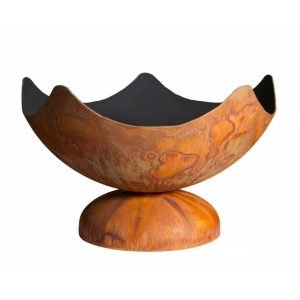 Stellar 41 Inch Round Steel Wood-Burning Fire Bowl in Steel by Ohio Flame