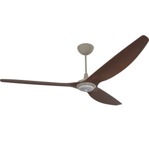 Big Ass Fans 84-Inch Haiku Ceiling Fan Universal Mount W/12-Inch Downrod & Downlight in Satin Nickel/Cocoa - MK-HK4-071906A470F654G10I12S2