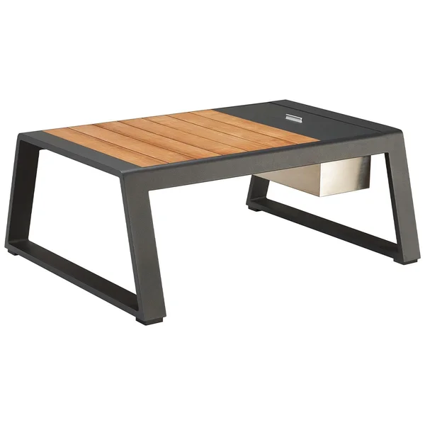 New York Aluminum Coffee Table in Black by HIGOLD