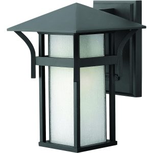 Hinkley Lighting Harbor One Light 11-Inch Outdoor Wall Light - Satin Black - 2570SK